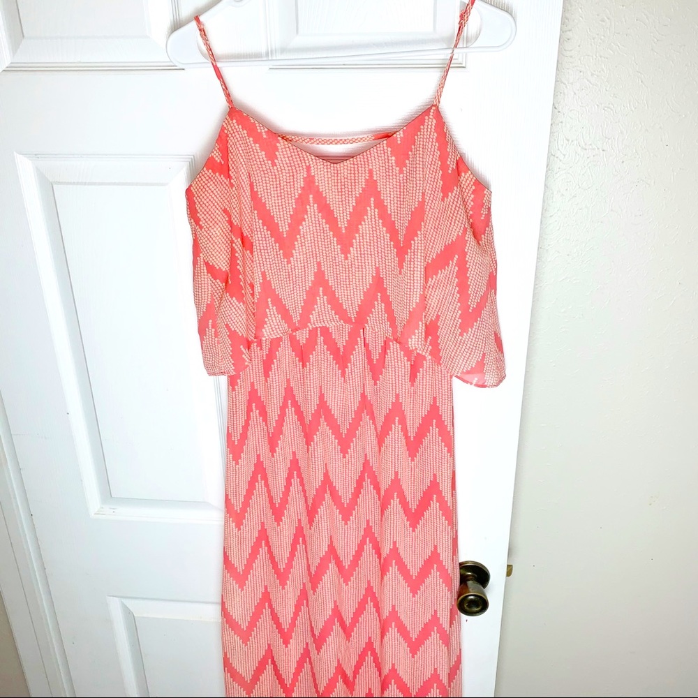 Bisou Bisou Spaghetti Strap Flounce Maxi Dress